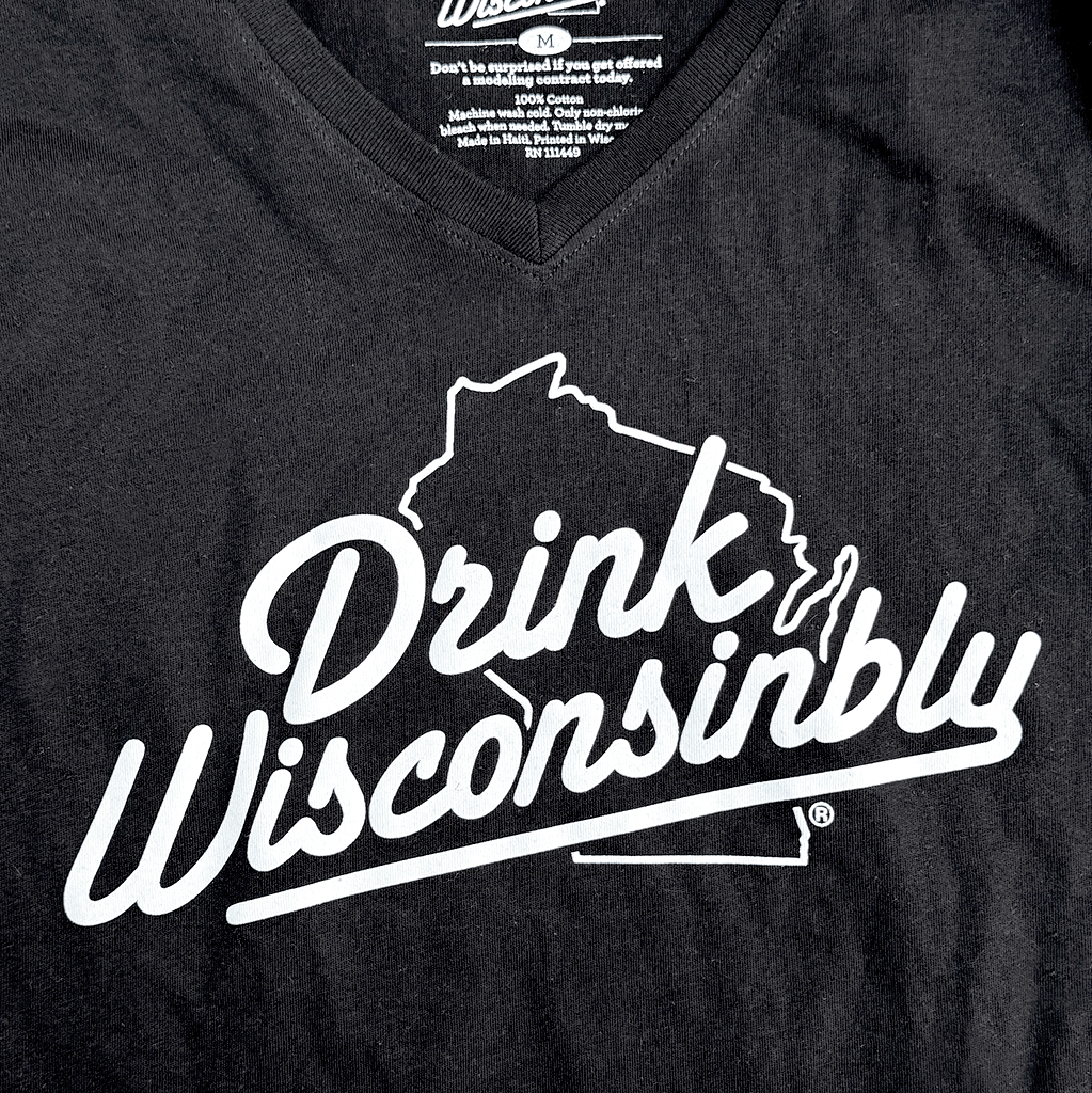 Women's Black V Neck Jersey T Shirt