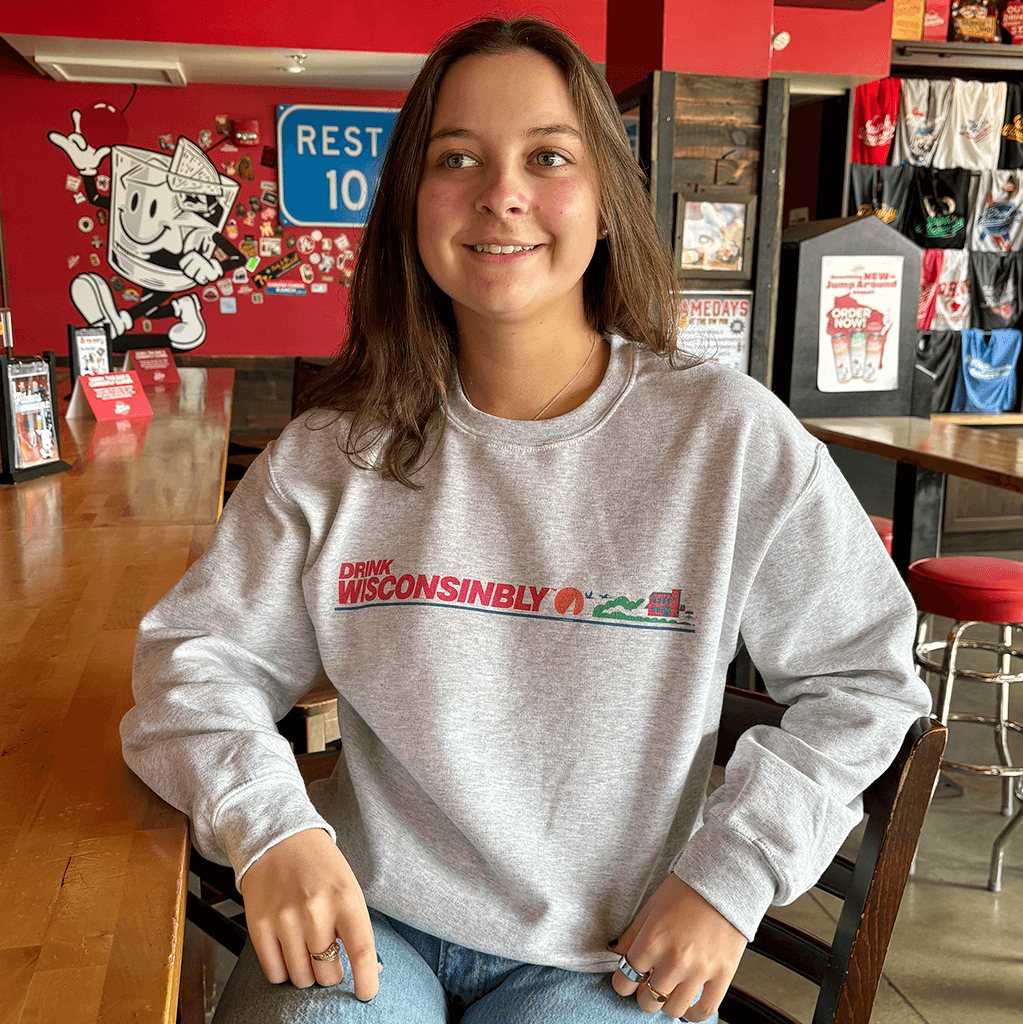Drink Wisconsinbly Unisex License Plate Crewneck