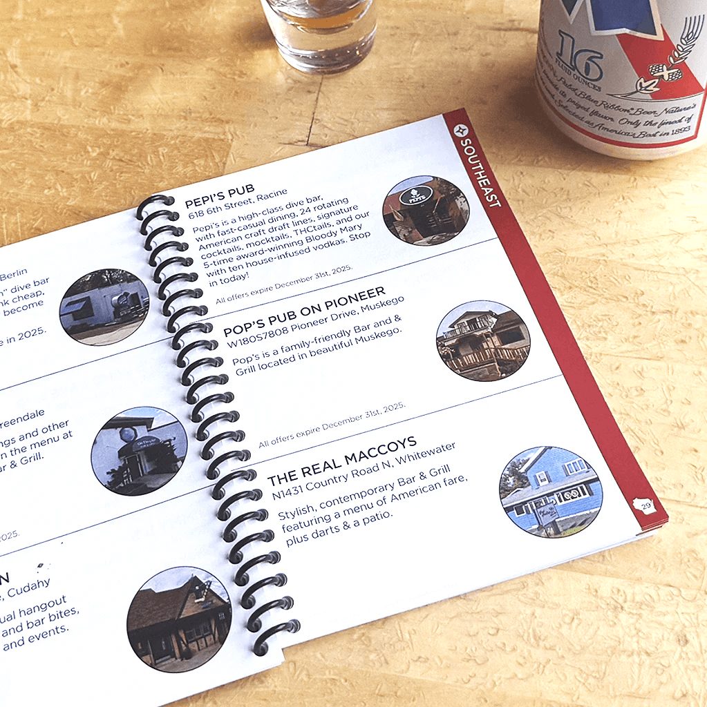 2026-27 Drink Wisconsinbly Wisconsin Dive Bar Passport