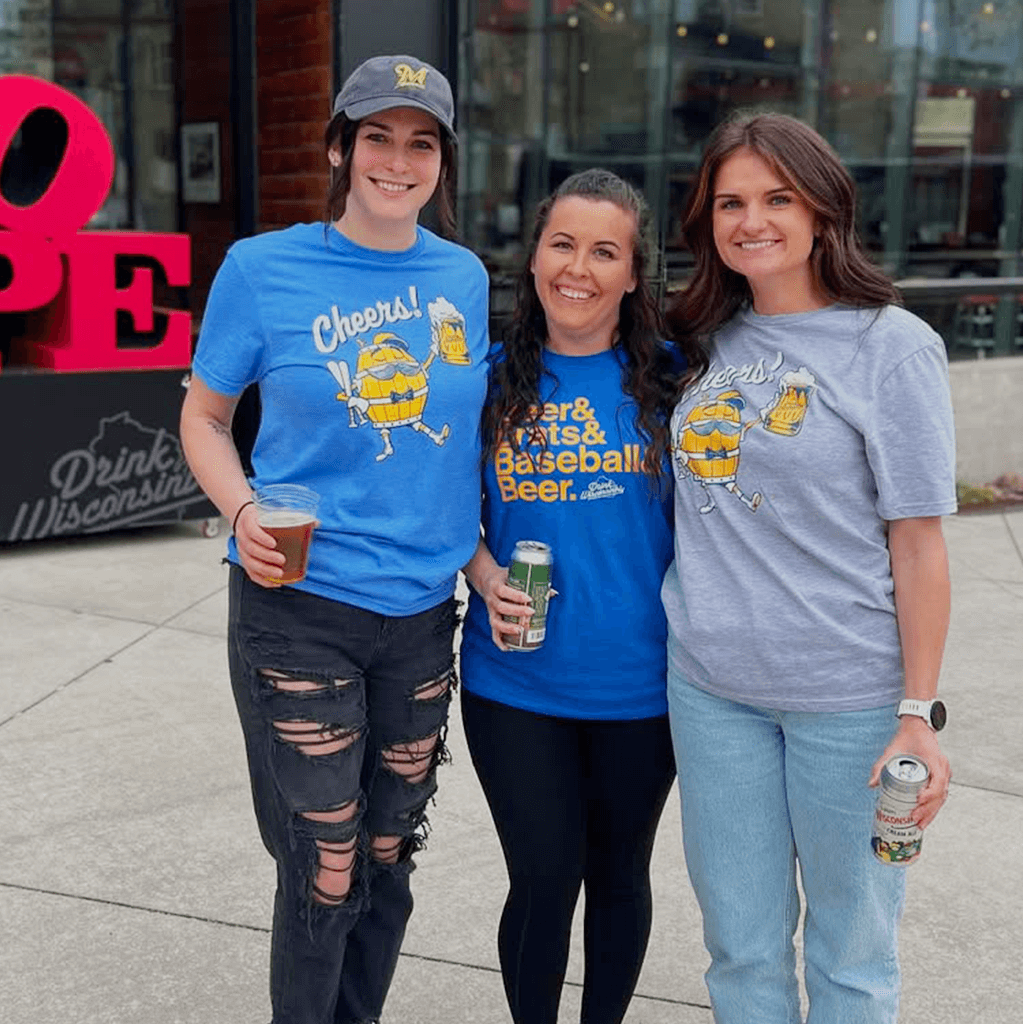 Beer & Brats & Baseball & Beer Blue Unisex T Shirt