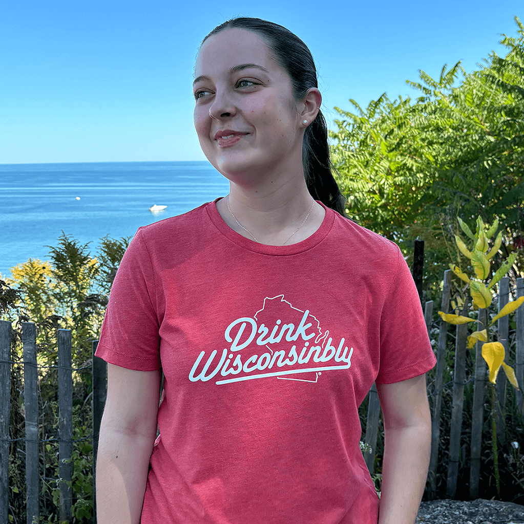 Drink Wisconsinbly Women's Red Heather T-Shirt
