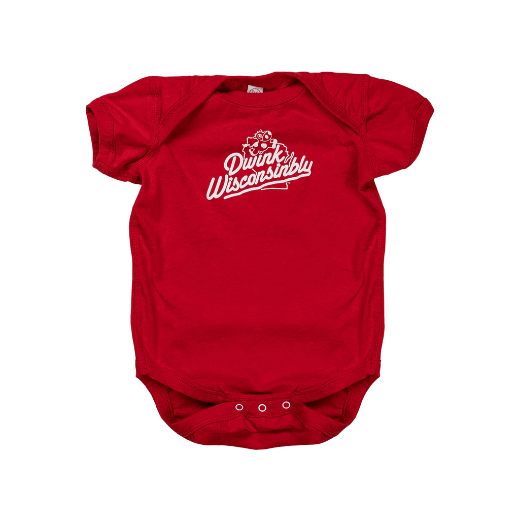 Dwink Wisconsinbly Red Onesie