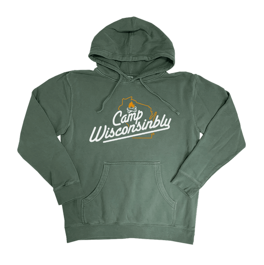 Camp Wisconsinbly Green Hoodie