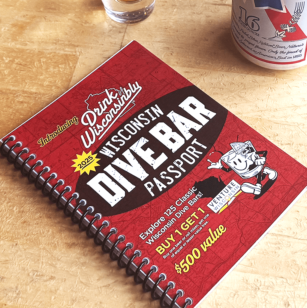 Drink Wisconsinbly Wisconsin Dive Bar Passport Cover