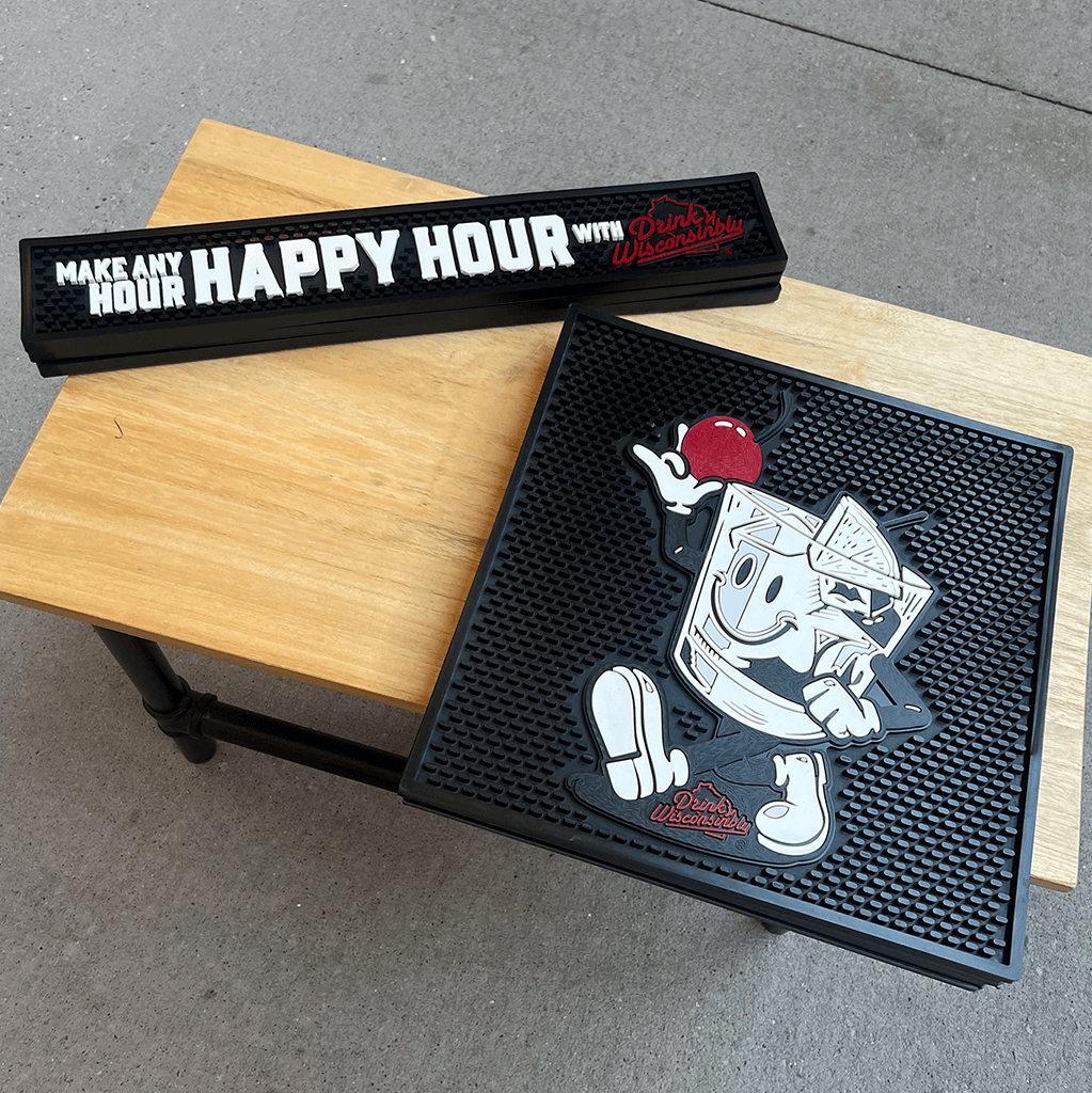 Drink Wisconsinbly Rubber Bar Rail Mats