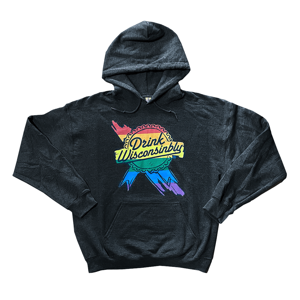 Drink Wisconsinbly Retro Ribbon Pride Hoodie