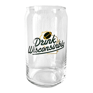 Drink Wisconsinbly Football Glass Can