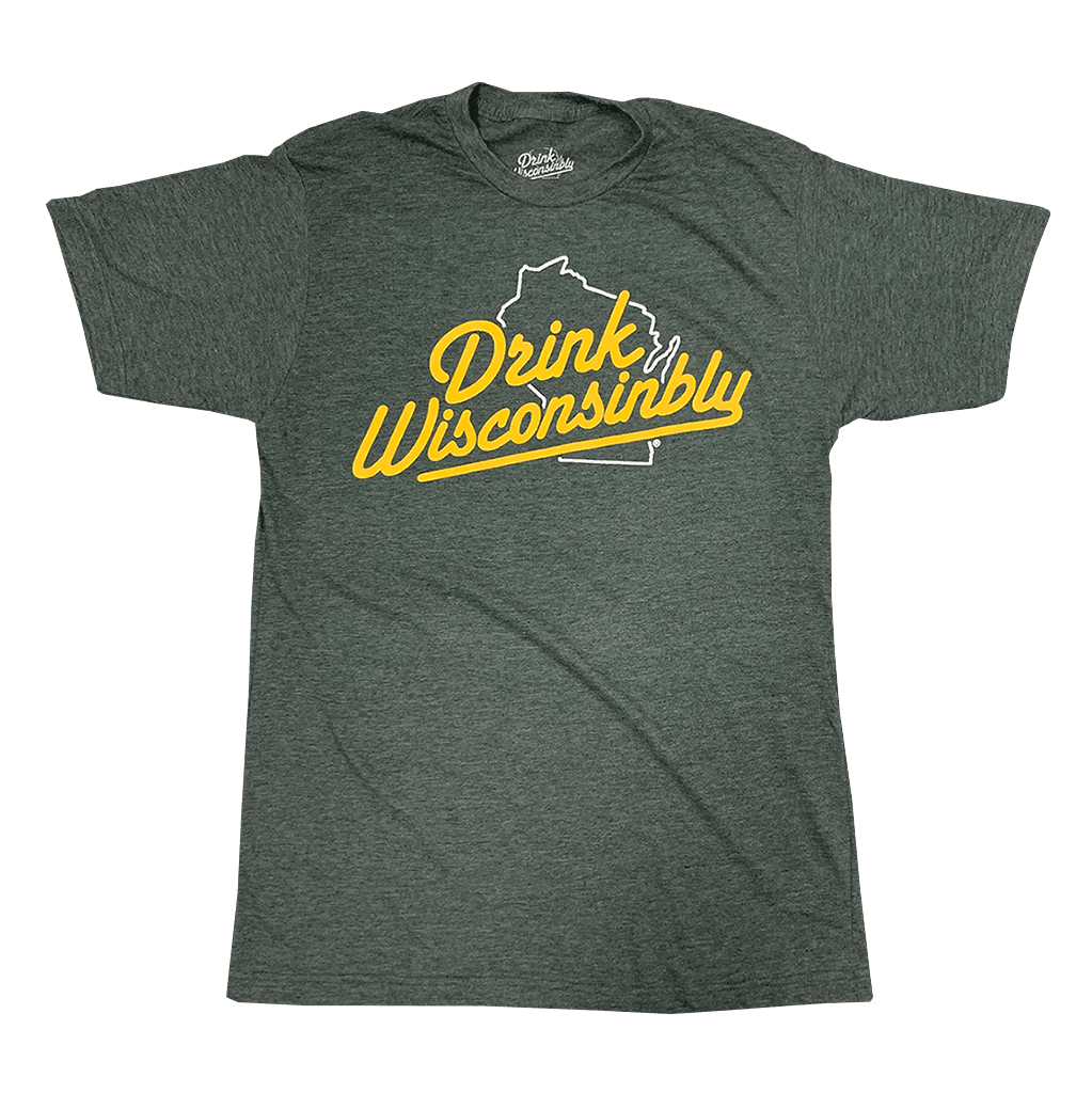 Drink Wisconsinbly Heather Green T-Shirt