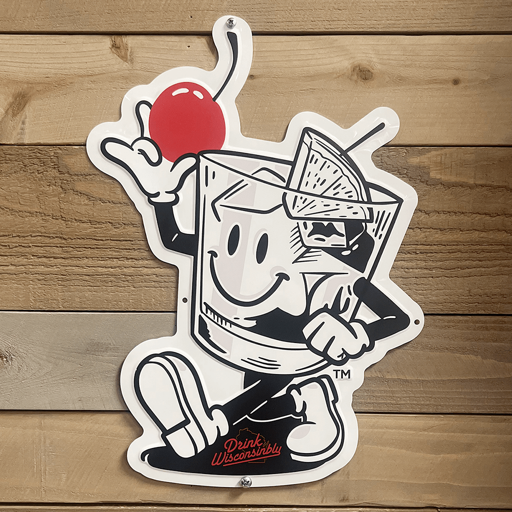 Drink Wisconsinbly Happy Old Fashioned Metal Tacker