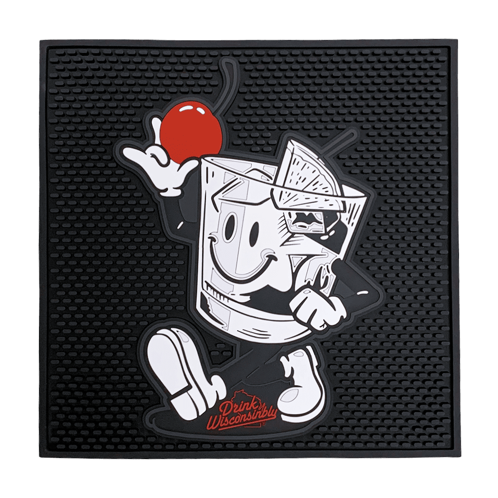 Drink Wisconsinbly Happy Bar Rail Mat
