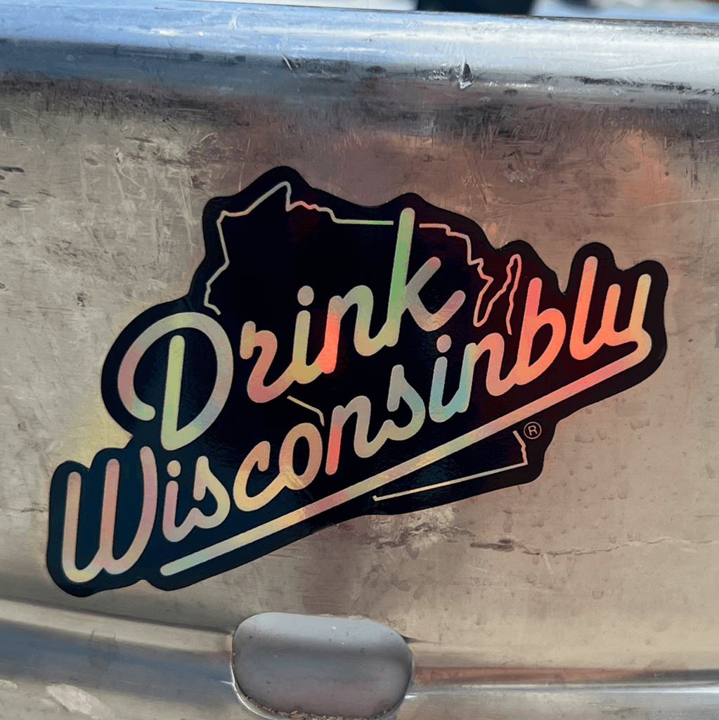 New Drink Wisconsinbly Holographic Logo Sticker