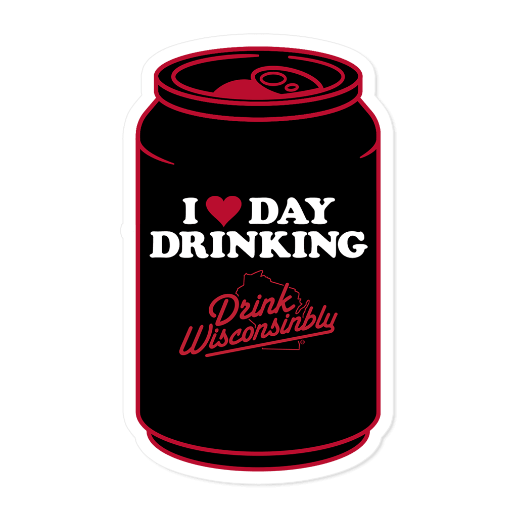 Drink Wisconsinbly I Love Day Drinking Can Magnet