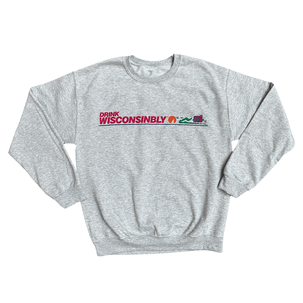 Drink Wisconsinbly License Plate Crewneck