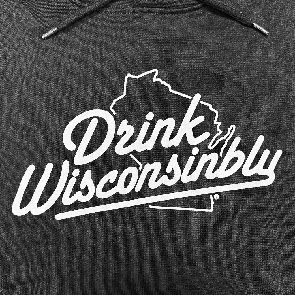 Drink Wisconsinbly Carhartt® Black Hoodie Logo