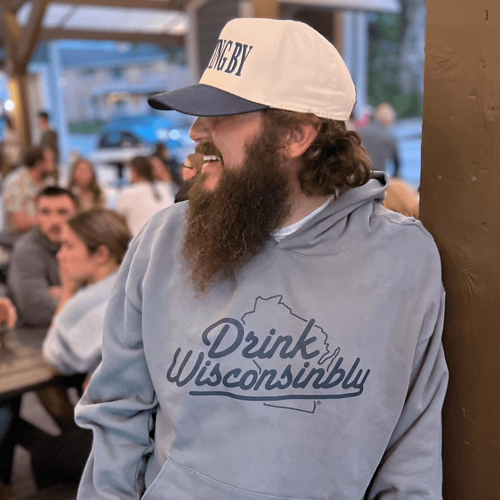 Drink Wisconsinbly Magic Blue Unisex Hoodie