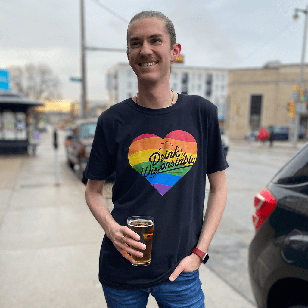 Drink Wisconsinbly Pride Heart T-Shirt