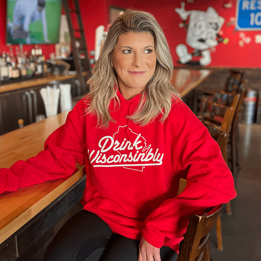 Drink Wisconsinbly Red Classic Unisex Hoodie