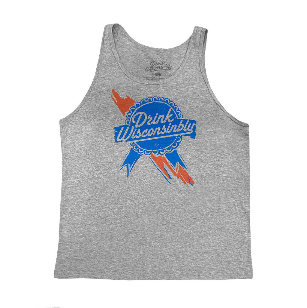 Drink Wisconsinbly Unisex Retro Ribbon Tank Top