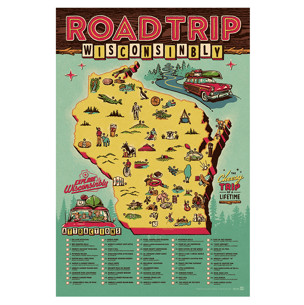 Wisconsin Road Trip Wisconsinbly Poster