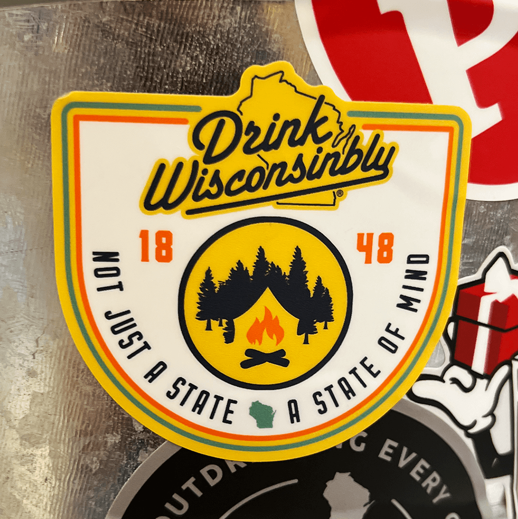 Drink Wisconsinbly State of Mind Wisconsin Sticker