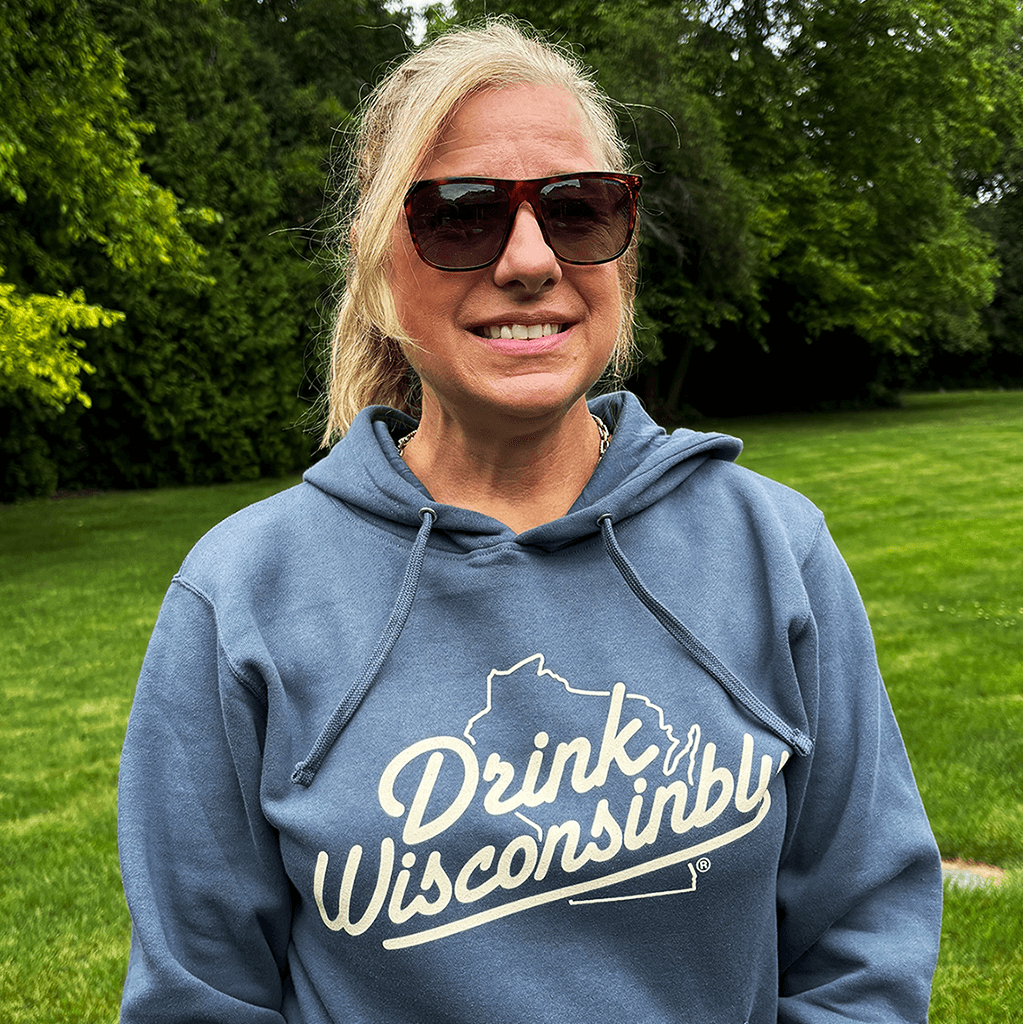 Drink Wisconsinbly Blue Sweatshirt Hoodie