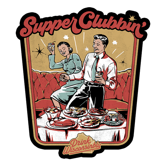 "Supper Clubbin" Sticker
