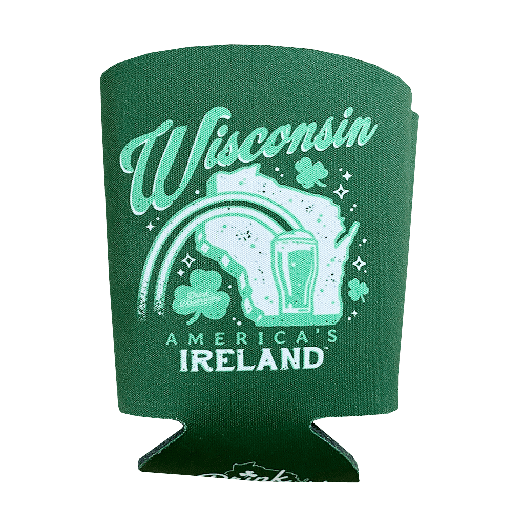 "Wisconsin America's Ireland" Cup Coozie
