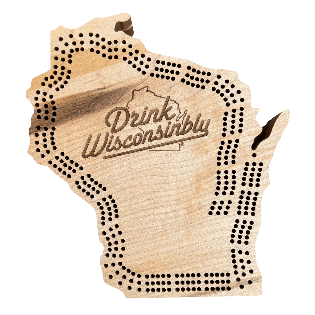 Drink Wisconsinbly Cribbage Board with Cards