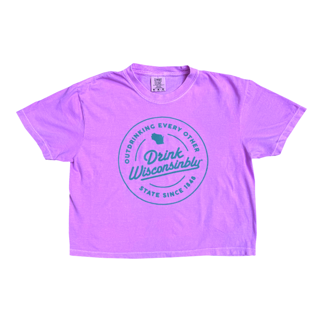 Women's Neon Violet Boxy Outdrinking T-Shirt