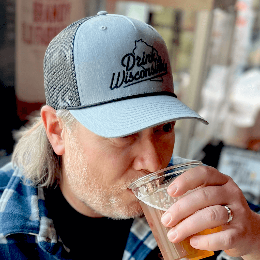 Black & Gray Trucker Rope Hat