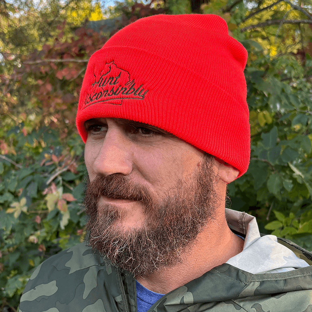 Hunt Wisconsinbly Orange Knit Hat