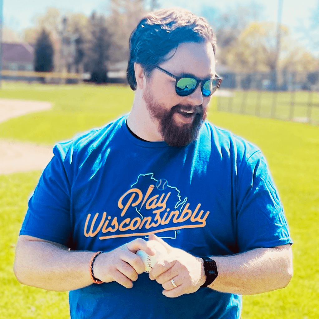 Play Wisconsinbly Blue Baseball T-Shirt