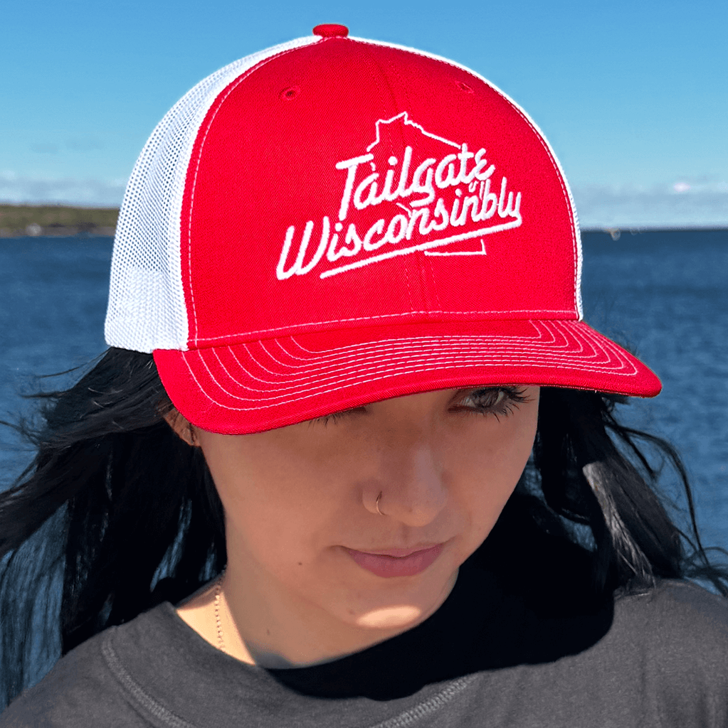 Tailgate Wisconsinbly Red White Trucker Hat