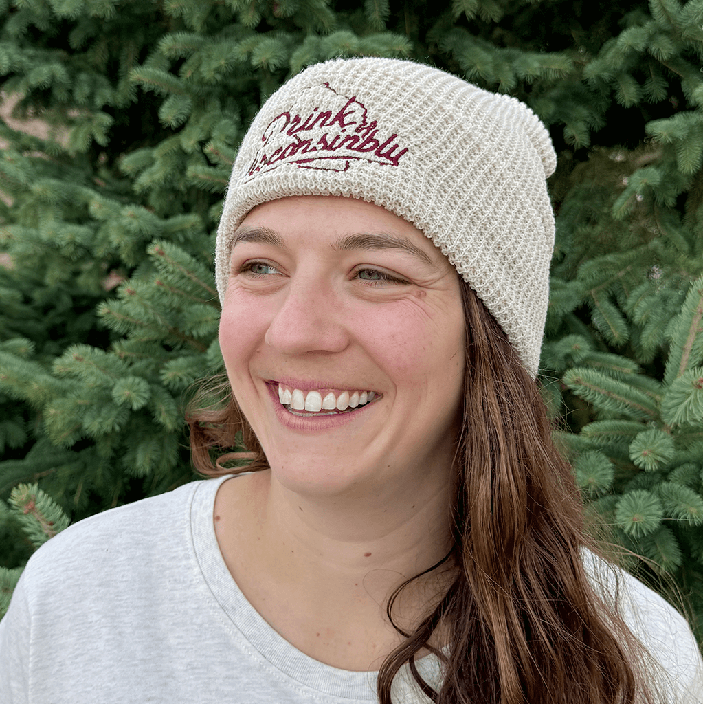 Drink Wisconsinbly Waffle Knit Beanie