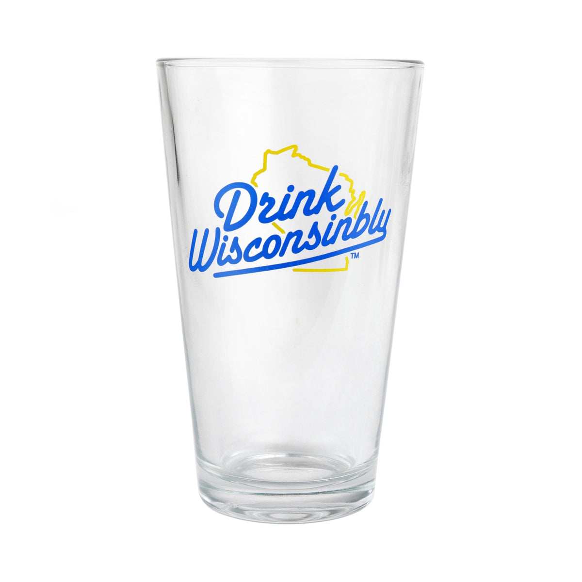 Drink Wisconsinbly Bayfield Blue Pint Glass