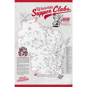 Drink Wisconsinbly Wisconsin Supper Clubs Poster