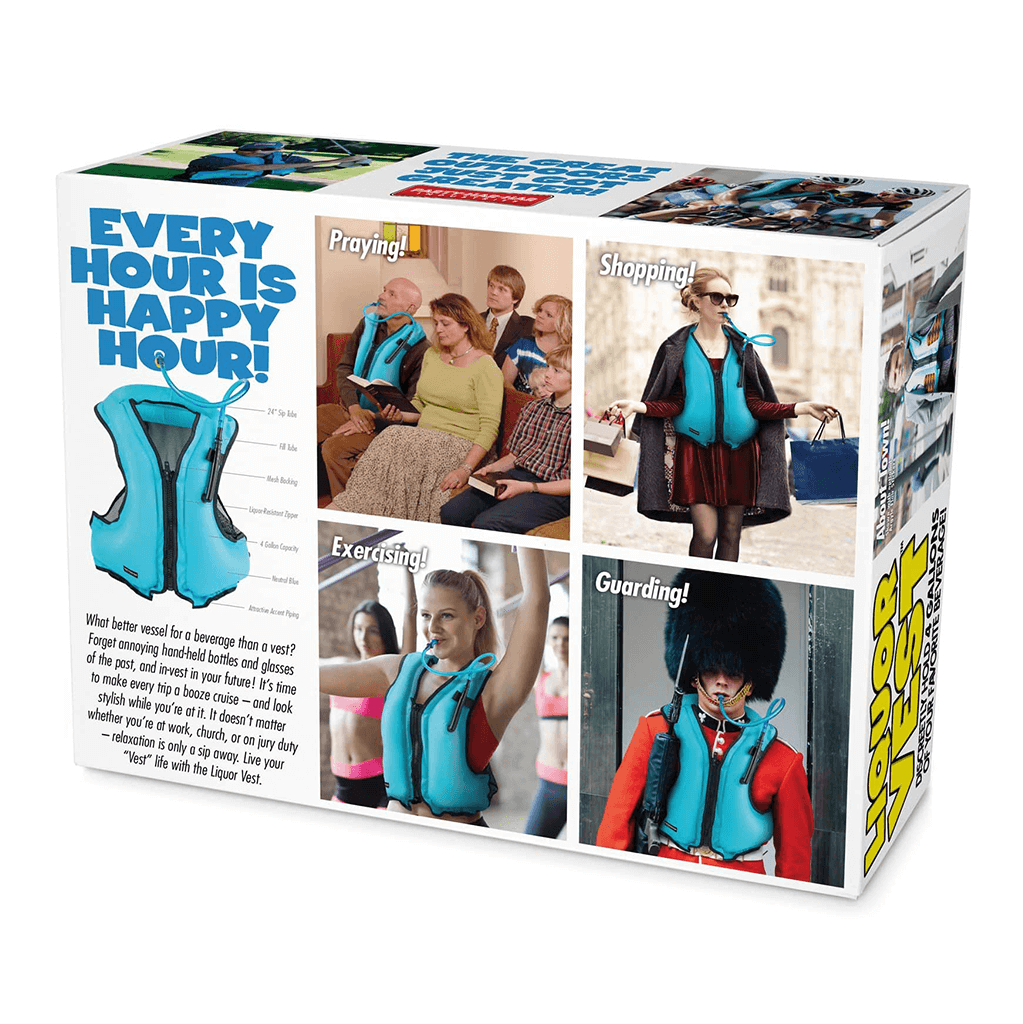 Drink Wisconsinbly Prank Gift Box Liquor Vest Back