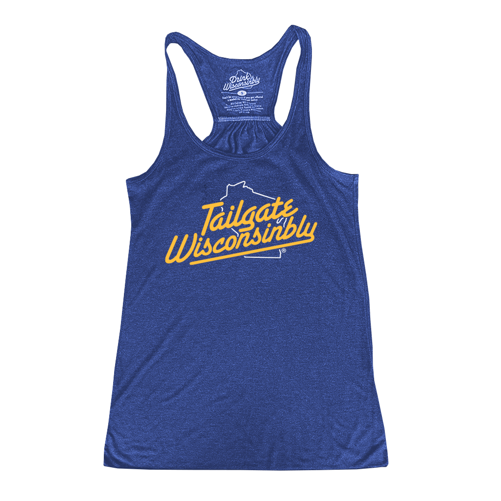 Tailgate Wisconsinbly Women's Racerback Tank Top
