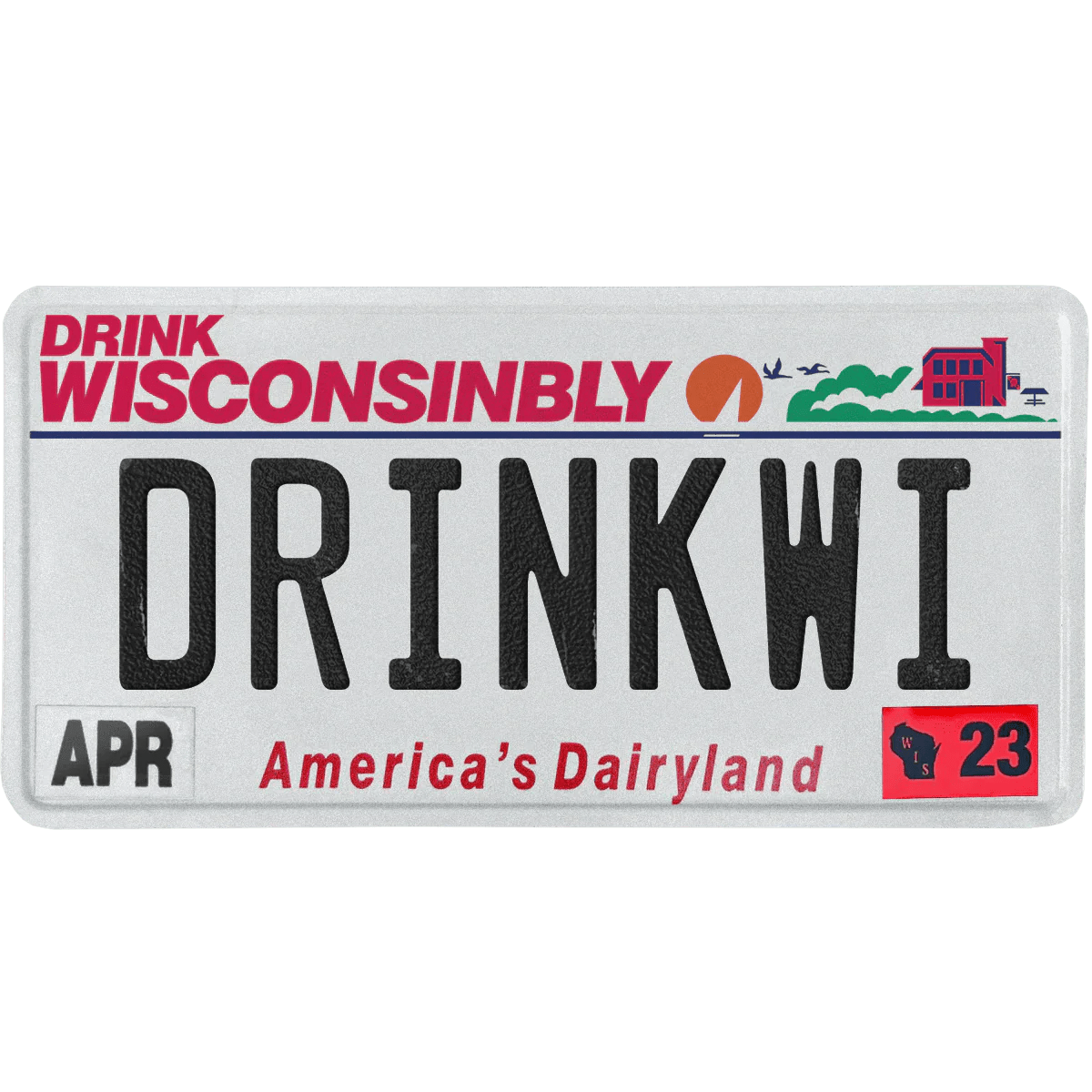 DW License Plate - Drink Wisconsinbly