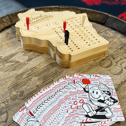 Drink Wisconsinbly Euchre Board w/ Cards
