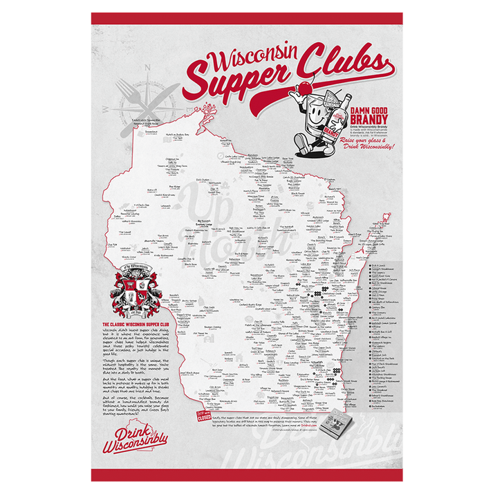 Drink Wisconsinbly Wisconsin Supper Clubs Poster - Drink Wisconsinbly