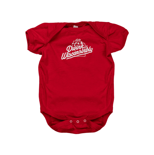 Dwink Wisconsinbly Red Onesie