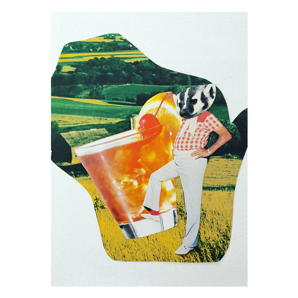 Drink Wisconsinbly Old Fashioned Badger Greeting Card