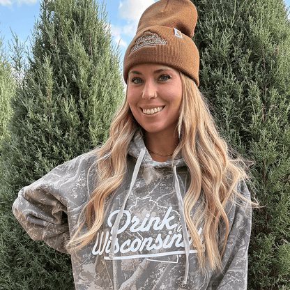 Drink Wisconsinbly Deadwood Camo Hoodie