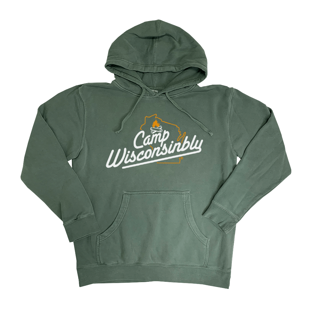 Camp Wisconsinbly Green Hoodie