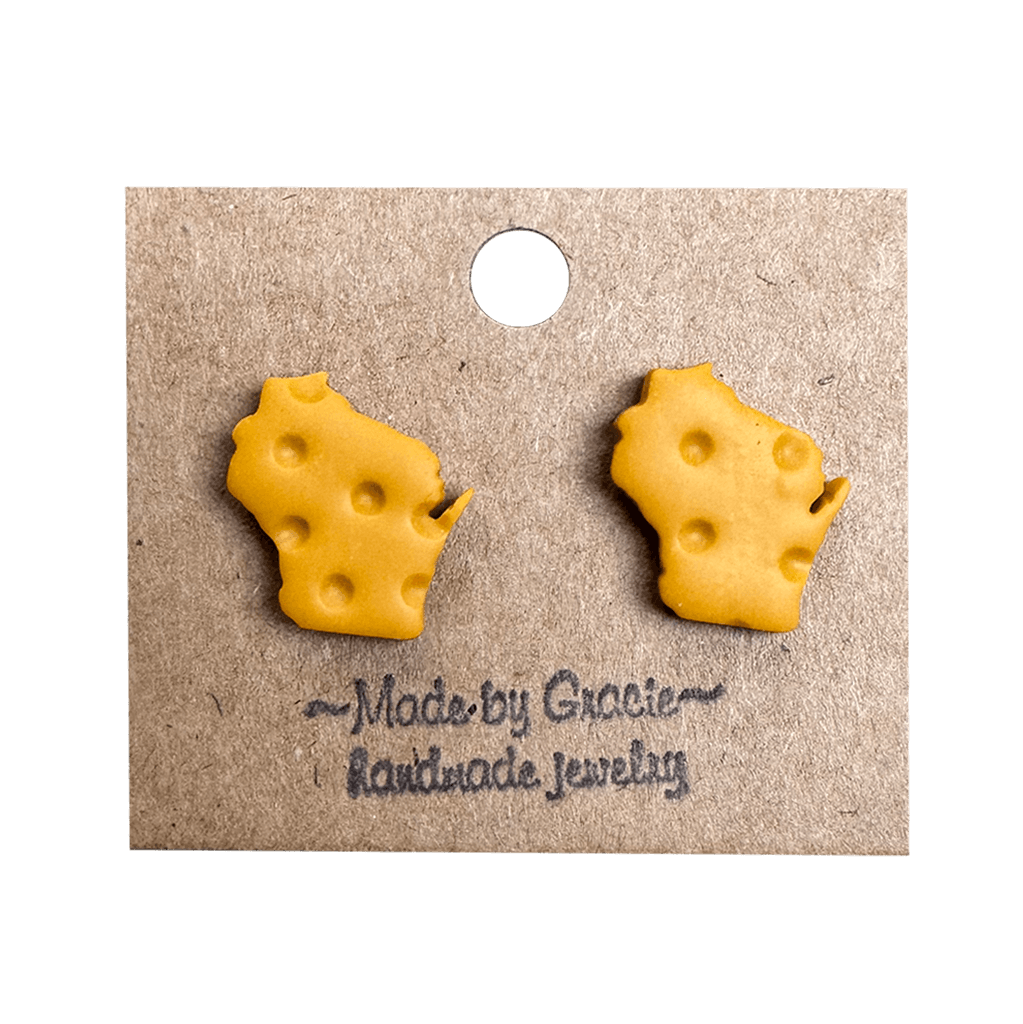 Cheddar Cheese Wisconsin Earrings