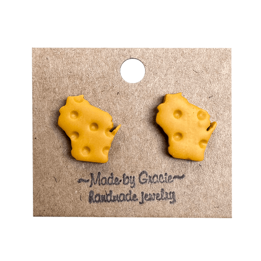 Cheddar Cheese Wisconsin Earrings