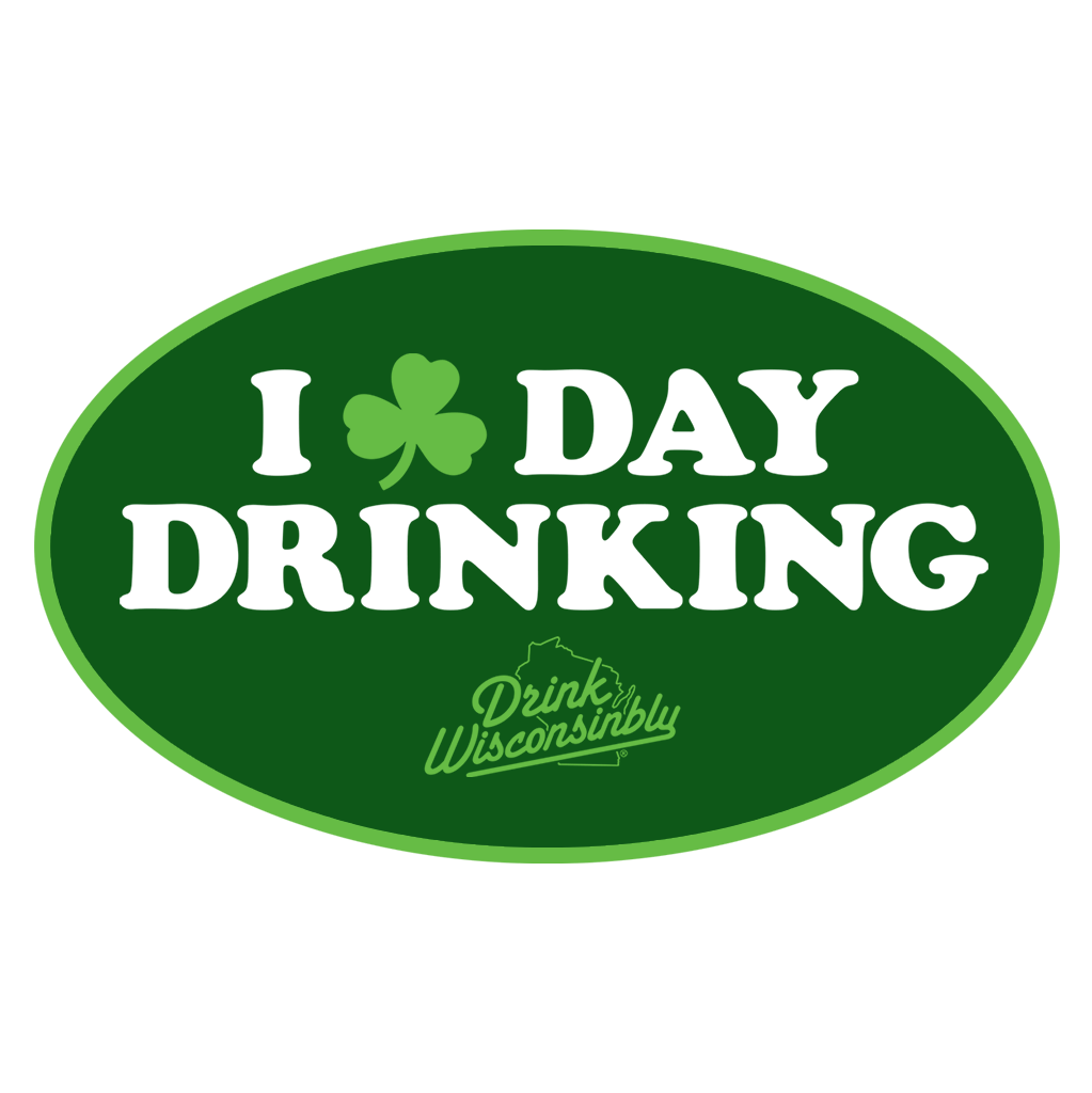 I Love Day Drinking Shamrock Sticker