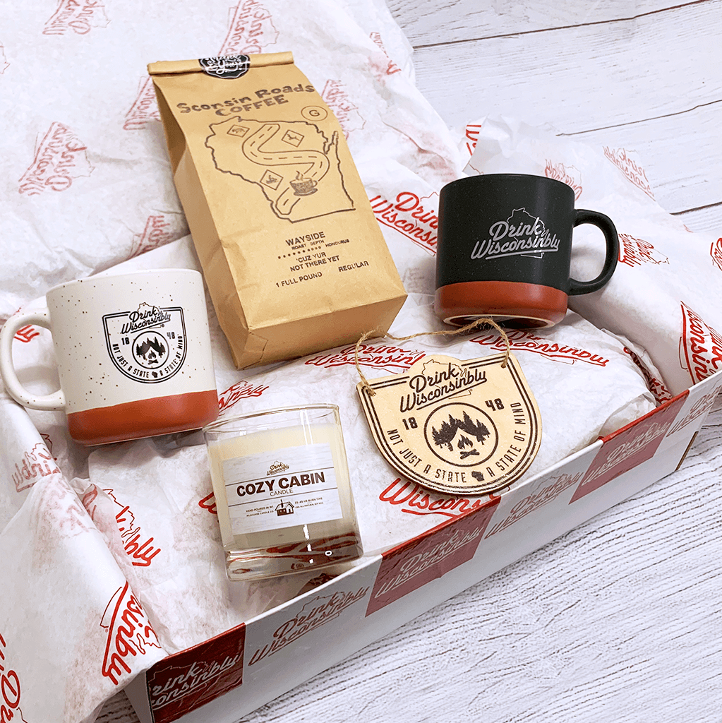Drink Wisconsinbly Coffee Lovers Gift Box with Candle