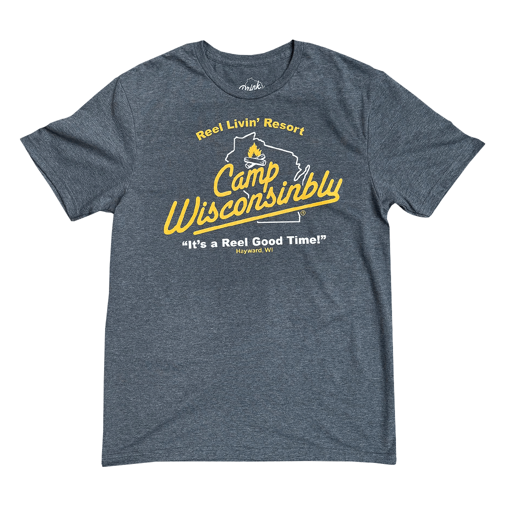 Reel Livin' Resort Camp Wisconsinbly T-Shirt Hayward